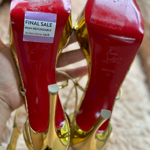 Christian Louboutin Gold Shoes 36 - Picture 8 of 15